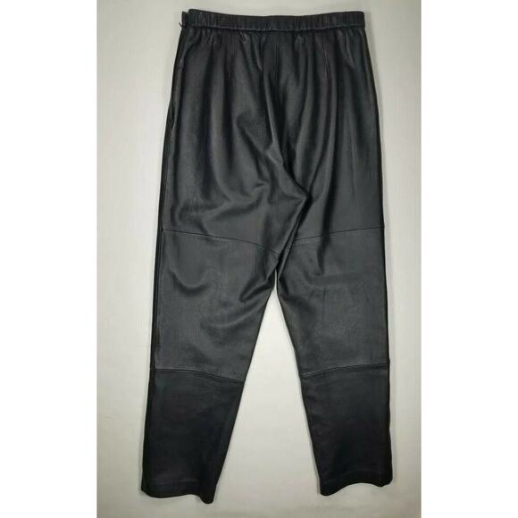 TERRY LEWIS Leather Pants Womens 10 Straight High Rise VTG 90's Grunge Bikerchic - Picture 6 of 8